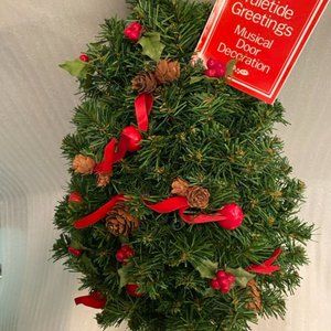 Avon The Gift Collection Yuletide Greetings Musical Door Decoration Vtg 1988